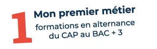 1 | Mon premier métier | formations en alternance cu CAP au BAC + 3