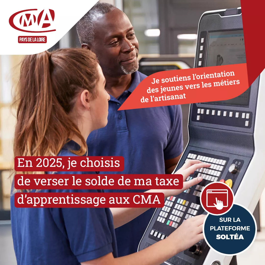 Taxe Apprentissage 2024 | Jeune apprentie avec son maître d'apprentissage